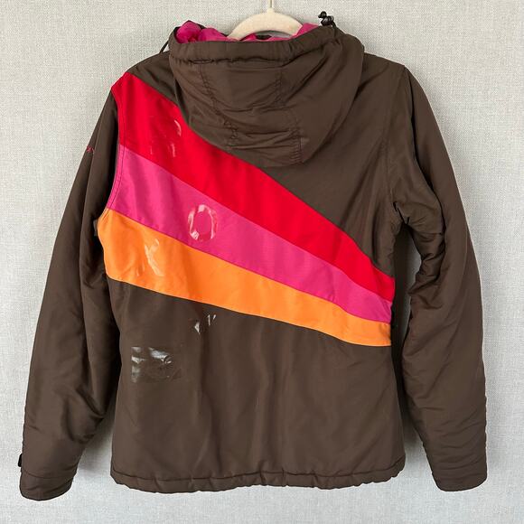 Roxy Snow Jacket Women’s Size XS Snowboard Ski 5000 mm  Brown Pink Orange - Picture 2 of 9